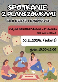 Zapraszamy na spotkanie z planszówkami - listopad