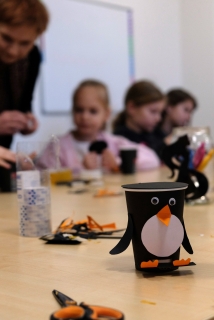 Ferie z Biblioteką - ostatni dzień mega pozytywnej zabawy - pingwinek
