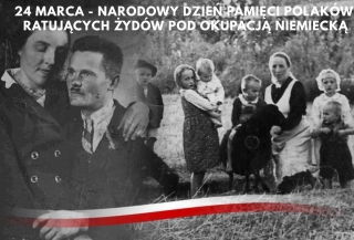 KARTKA Z KALENDARZA - 24 marca Narodowy Dzień Pamięci Polaków ratujących Żydów pod okupacją niemiecką