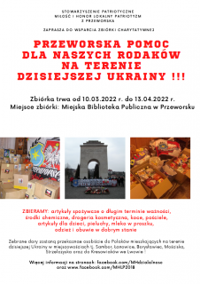 PRZEWORSKA POMOC DLA NASZYCH RODAKÓW NA TERENIE DZISIEJSZEJ UKRAINY !!!