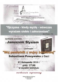 „Mój pamiętnik z wojny światowej...”